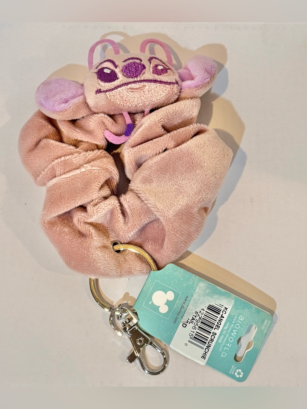 Disney Angel Scrunchie Keychain BNWT